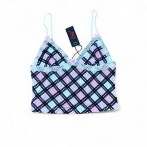 brand new - Kendra plaid babydoll tank